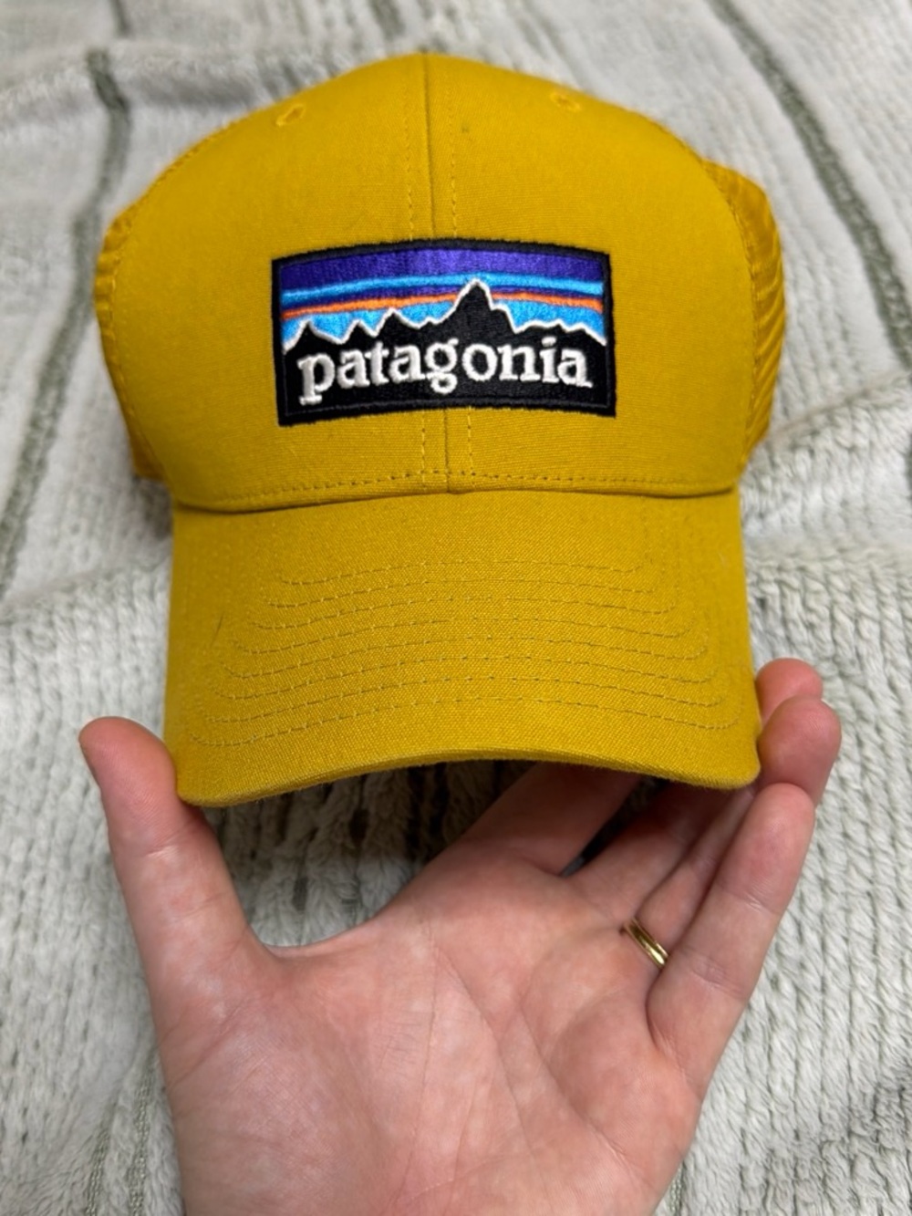 Patagonia Kids Mustard Yellow Trucker Hat
